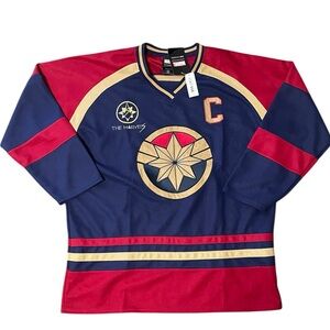Marvels Carol Danvers EXCLUSIVE Hockey Jersey Ms. Marvel Size 2C NWT